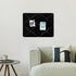 Black Fabric Memo Bulletin Board, 23.6x17.7 inches Velvet Pin Board for Wall, Vision Board with Criss-Cross Ribbons