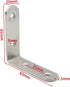 (10-Pack) 2.5mm 65mm 65mm 20mm 40 PxyelecStainless Steel L Bracket Joint Thick Silver Right Angle Corner Brace x x