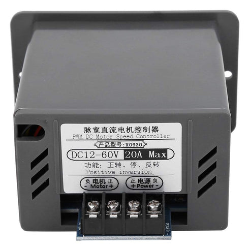 DC12V-60V/20A Motor Speed Controller, Forward/Reverse Electric Motor Speed Regulator for DC Brush Motor