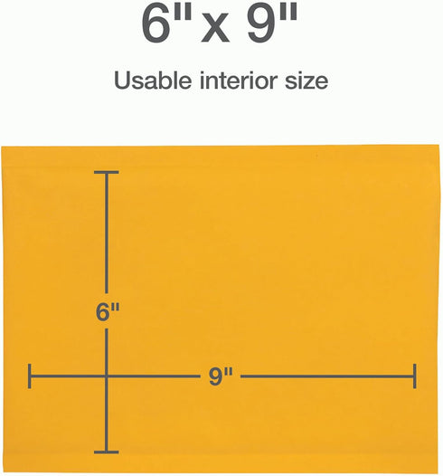 Quality Park Bubble Mailers, 6 x 10 Inch, Kraft Padded Envelopes, Durable Brown Shipping Envelopes, Self Seal Closure,