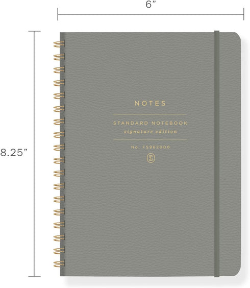 Fringe Studio Standard Spiral Notebook, Faux Leather, Medium (962070), Multicolor