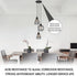Elandy 4 90 mm 3.54 100 mm 3.93 Set Pcs Light Fixture Mounting Bracket Kit, / in & / in Ceiling Crossbar with Screws
