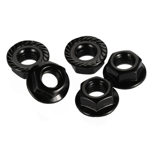 MewuDecor 5/16-18 18-8 (304), 25 Serrated Flange Hex Lock Nuts, Stainless Steel Black Oxide, PCS