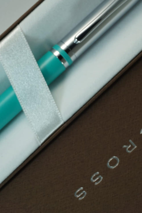 Cross Limited Collection Classic Avitar - Matte Teal Barrel with Polished Chrome Appointments, Luxury Gift Pen
