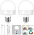 Ovyiech Rechargeable Battery Operated Light Bulbs with Remote Control,Timer and 15 Color Temperature,Wireless