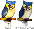HUIMIEJU Tiffany Glass Owl Night Light for Kids