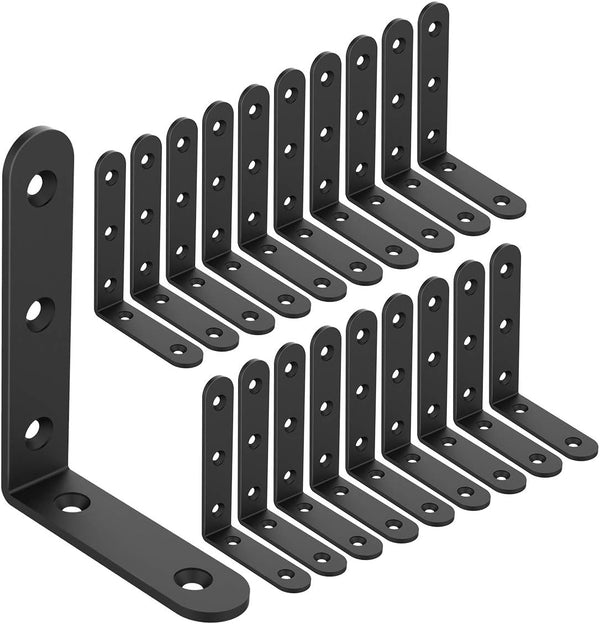 Emeroll 20 PCS L Corner Brace Heavy Duty Shelf Brackets 4 x 3