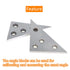 Solid Angle Plate Set, 2 Pcs Triangle Angle Block for Precision Machinist Measurement