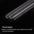 MECCANIXITY Borosilicate Glass Stick 5.91" Length 6mm Dia Stir Rod Mixing Tools, 3Pcs with Round Ends
