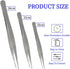 3Pcs Stainless Steel Tweezer Set, Long Precision Tweezers with Serrated Tips for Cooking and Repairing