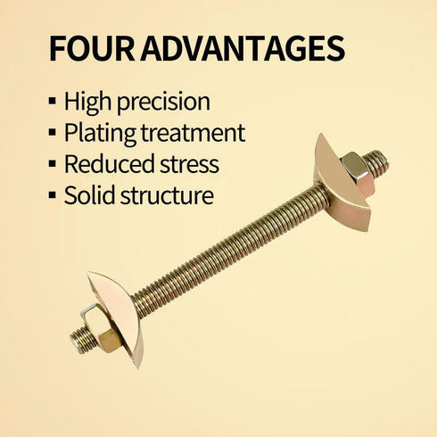 Furniture Fastening Connectors,Countertop Connector,Table Top Fasteners,Furniture Bolts Nuts Joint Miter Draw Bolt Countertop Flip Connector for Butcher Block Table Bed Connecting Kit (10 sets)