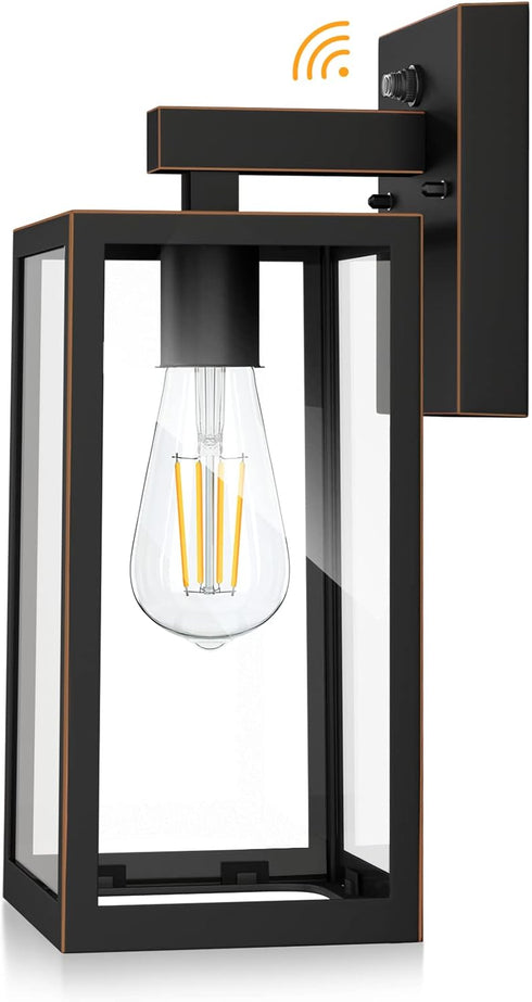 SHINE HAI Dusk to Dawn Outdoor Wall Lantern, Exterior Sensor Light Fixture