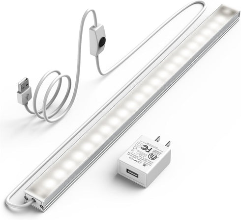 ASOKO Under Cabinet Led Lighting, 12 Inch Light Strip Bar, Daylight White