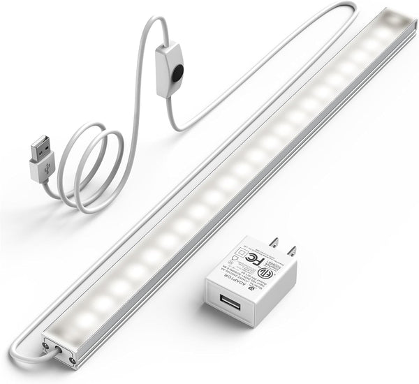 ASOKO Under Cabinet Led Lighting, 12 Inch Light Strip Bar, Daylight White