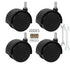 2" Stem Casters Replacement Wheels, Threaded Swivel Furniture Caster with Brakes, 100Lbs Capacity