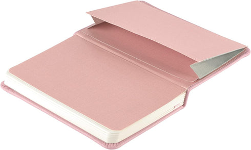 Classic Leather Notebook Journal, Hardcover, Quartz Pink, 240 Ruled Pages, Pocket Size (3.8" x 5.7"), Inspire Collection