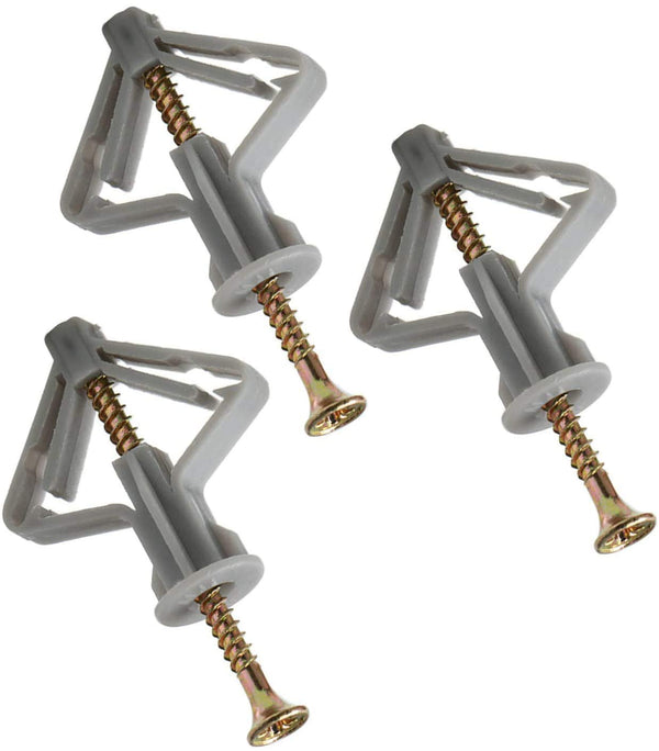 Drywall Anchor Kit - 100 Pcs Hollow Wall Anchors with Screws, Self-Drilling Nylon Plastic Buildex for Drywall