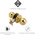 Design House 782912 Polished Brass Ball Passage Hall and Closet Door Knob