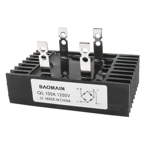 Baomain 100A Amp 1200V Volt Diode Bridge Rectifier in Metal QL100A