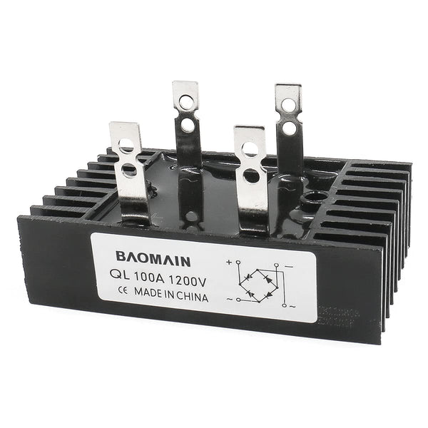 Baomain 100A Amp 1200V Volt Diode Bridge Rectifier in Metal QL100A
