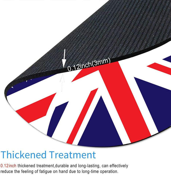 Gaming Mouse Pad Custom, USA American Flag and Union Jack British Flag Design Non-Slip Rubber Mousepad