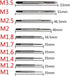 10 Pcs Micro Taps for Clocks and Watches, Metric Straight Flute Coarse Thread Design