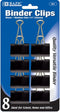 B BAZIC PRODUCTS Medium 1 1/4" (32mm) Black Binder Clip (8/Pack) by Bazic