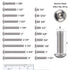 1/4-20 x 3/4" Hex Socket Button Head Cap Screws Bolts (50 Pack), 304 Stainless Steel 18-8, Bright Finish, Full Machine