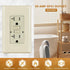 Micmi 20A 20Amp 125 (2Pack, GFCI Outlet Light Almond WR Weather Resistant Tamper Resistant TR Receptacle Self-Test