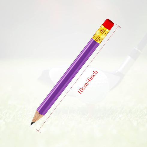 Outus 72 Pcs Golf Pencils Half Pencils with Eraser Baby Shower Pencils Mini Pencils for kids for Baby Shower Bridal Shower Wedding Golf School Office (Purple) by Outus