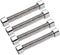 uxcell 4pcs Corrugated Stainless Steel Flexible Water Line, 3.9inch Long G1/2 Female Threaded Connector