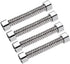 uxcell 4pcs Corrugated Stainless Steel Flexible Water Line, 3.9inch Long G1/2 Female Threaded Connector