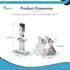 MARINE CITY Stainless Steel Door Stopper Catch and Holder, Polished Smooth Finish for Boats, RVs, Home (Height: 2-3/4