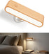 Wood LED Wall Sconce, Magnetic 360 Rotatable Wall Mounted Night Light &