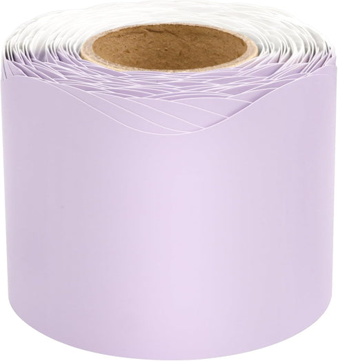 Lavender Bulletin Board Border - Light Purple Scalloped Border Trim for Classroom, 52ft One Roll