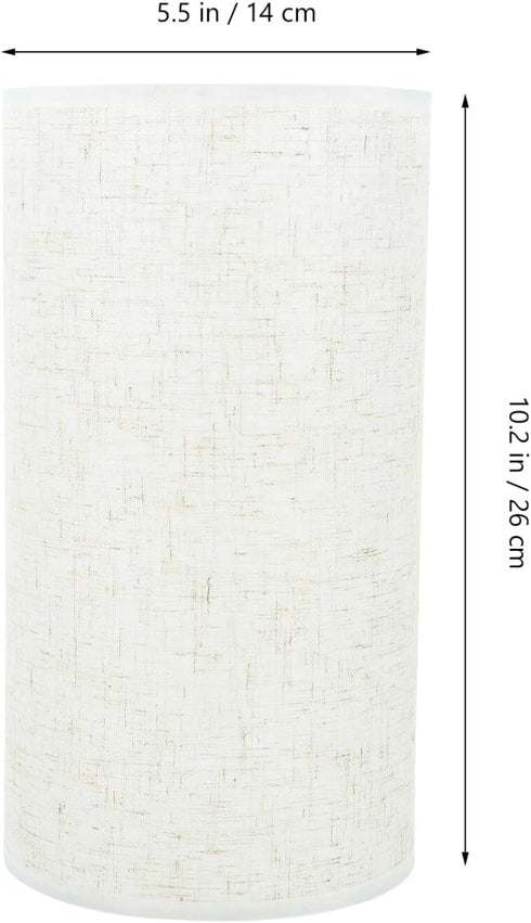 E27 26X14X14cm Uonlytech Drum Lamp Shade, Linen Cylinder Lamp Shade Spider Construction Replacement Light Cover