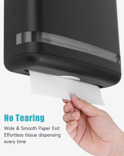 200 Commercial,Black(Folded 9.0" 3.5" AIKE Sheets Multifold Wall Mount Paper Towel Dispenser,with Lock for Home
