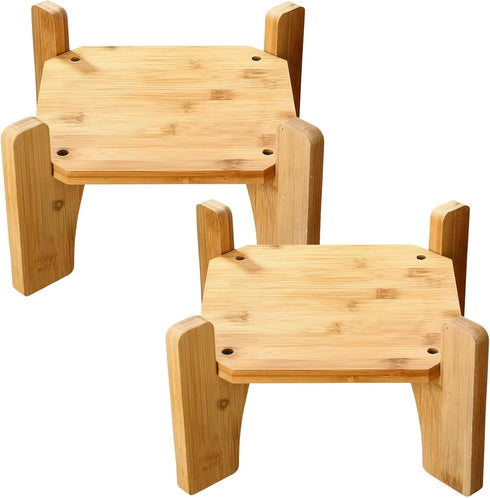 Toyosport 2 Pcs Iced Beverage Dispensers Wood Stand, 7.9 in / 20 cm