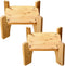 Toyosport 2 Pcs Iced Beverage Dispensers Wood Stand, 7.9 in / 20 cm