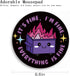 Gctriki Dumpster on Fire Mouse Pad, Cute Round Mouse Pads for Desk, Funny Purple Mousepad for Laptop Gaming