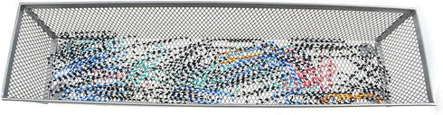 HAHIYO Stackable Mesh Tray Cup 12 x 3 x 2 inches, Sturdy Container for Desk Drawer Organizer, Home Office, School,