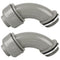 Conduit Connectors, 1-1/4 Inch Liquid Tight Connector NPT Non-Metallic for PVC Electrical Flexible Conduit Fittings, 90