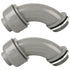 Conduit Connectors, 1-1/4 Inch Liquid Tight Connector NPT Non-Metallic for PVC Electrical Flexible Conduit Fittings, 90