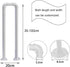 PAUANI Counter Metal Stairs Handrail U-Shaped, Industrial Non-Slip Stair Railing, Metal Porch Deck Railing, Loft