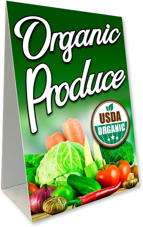 Organic Produce Economy A-Frame Sign
