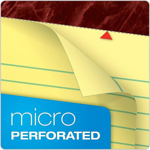 Esselte Corporation Perforated Pads, Legal, 50 Sheets, 8 1/2" x 11 3/4", 4/Pack, Canary