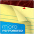 Esselte Corporation Perforated Pads, Legal, 50 Sheets, 8 1/2" x 11 3/4", 4/Pack, Canary