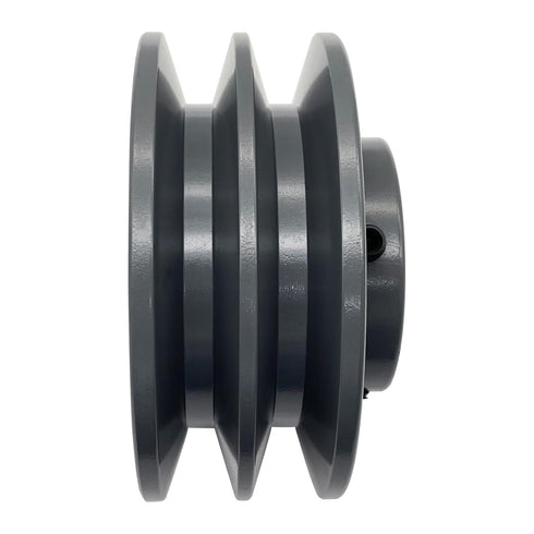 2BK45-1-1/8 V Belt Pulley, 4.25'' OD 1-1/8'' Bore, Cast Iron Material, BK Double Groove for "4L" or "A" Belts and "5L"