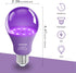 4 Pack A19 LED Black Light Bulbs, Dimmable 9W Blacklight Bulb, E26 Base, UVA Level 385-400nm, Glow in The Dark