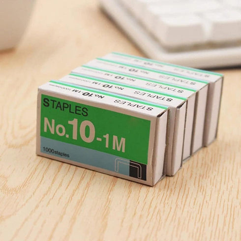 Staples Mini Metal Staples, 1000Pcs/Lot No.10-1M, Office Binding Supplies, Student Stationary, Staplers